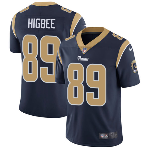 Men's Los Angeles Rams #89 Tyler Higbee Navy Blue Vapor Untouchable Limited Stitched NFL Jersey